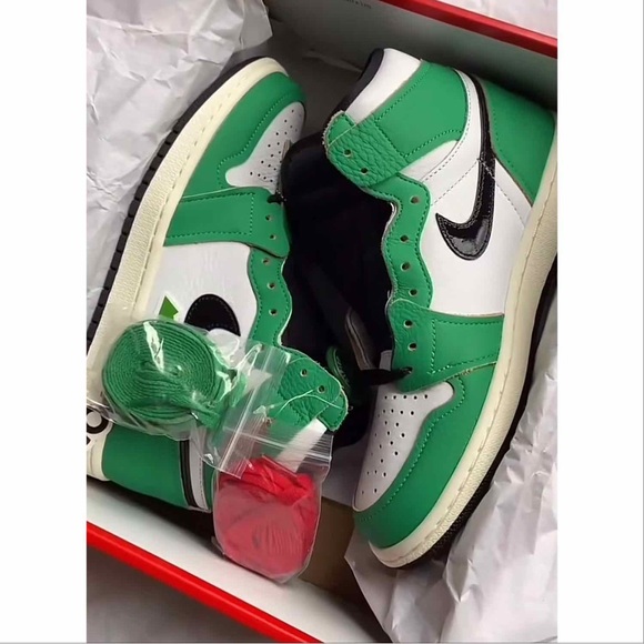 Jordan 1 Retro High Lucky Green (W) Sneakers - Picture 3 of 8